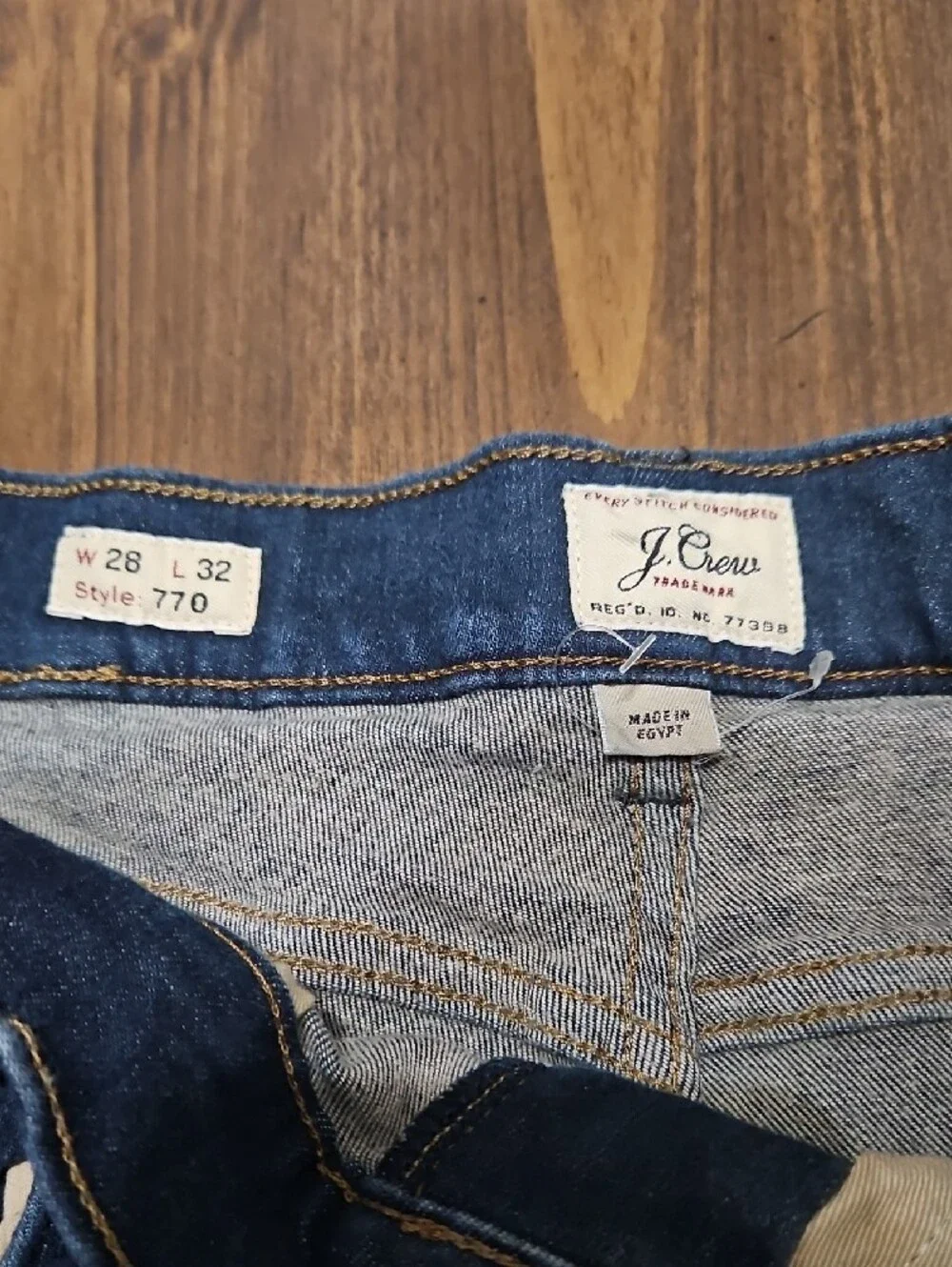 J. Crew Navy Slim Straight Jeans